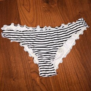 hollister striped bikini/bathing suit bottoms